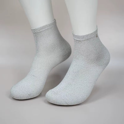 Conductive Grounding Socks 22% Pure Silver Infused Ankle Socks for Grounding Shoes,5 Pair